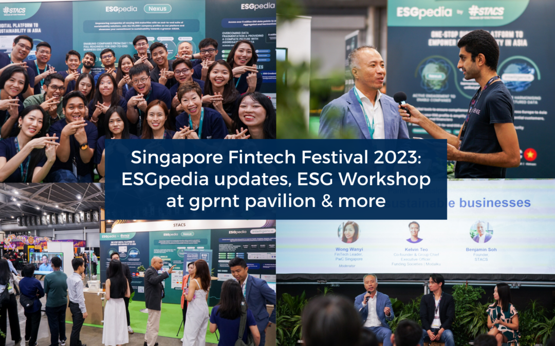 STACS at Singapore Fintech Festival 2023: ESGpedia as a one-stop digital platform to empower sustainability in Asia