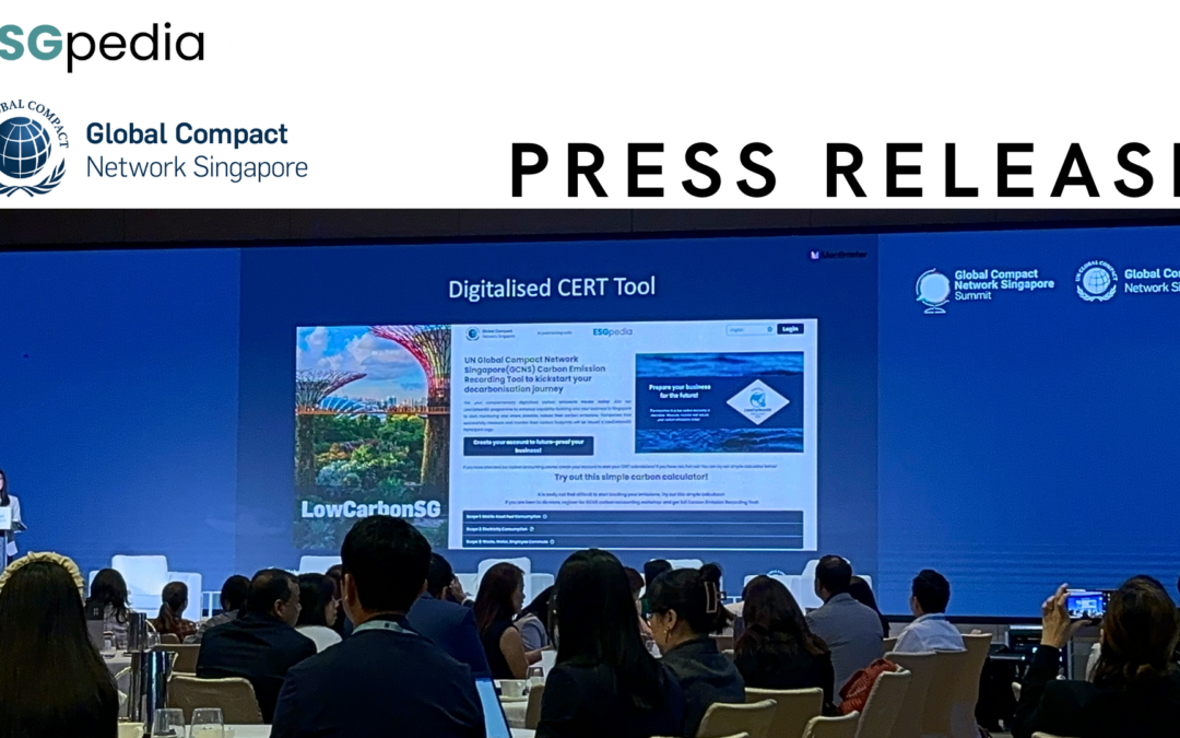 ESGpedia powers the UN Global Compact Network Singapore Digital Carbon and Emissions Recording Tool