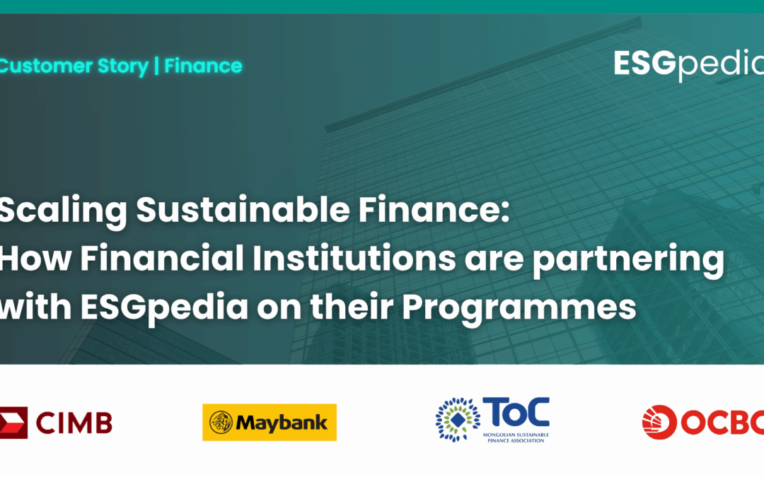 ESGpedia supports banks’ programmes to enable companies on Sustainability-Linked Financing and to strengthen sustainability capability
